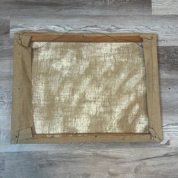 Vintage Oil Painting Signed J.D’Avo Paris Street Scene River Bridge 25x19 Canvas - Picture 8 of 11